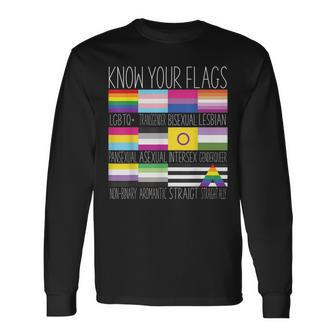 Know Your Flags Lgbtq Gay Pride Flag Transgender Long Sleeve T-Shirt | Mazezy