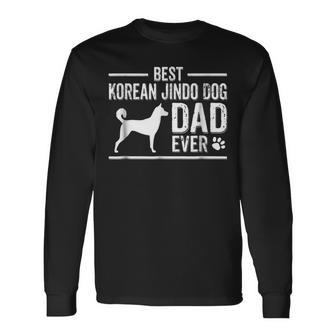 Korean Jindo Dog Dad Best Dog Owner Ever Long Sleeve T-Shirt T-Shirt | Mazezy