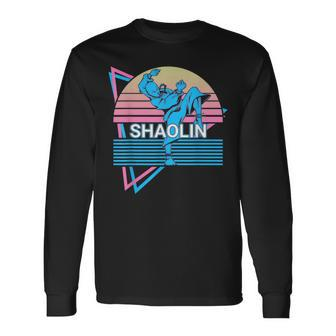 Kung Fu Retro Shaolin Long Sleeve T-Shirt T-Shirt | Mazezy CA