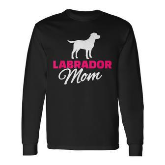 Labrador Mom Langarmshirts mit Hunde-Silhouette, Ideal für Hundefreundinnen - Seseable