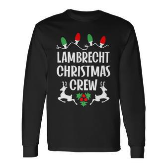 Lambrecht Name Christmas Crew Lambrecht Long Sleeve T-Shirt - Seseable