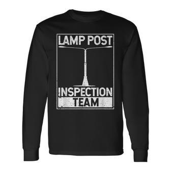 Lamp Post Inspection Team Geocaching Geocache Lover Long Sleeve T-Shirt | Mazezy
