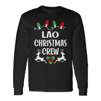 Lao Name Christmas Crew Lao Long Sleeve T-Shirt - Seseable