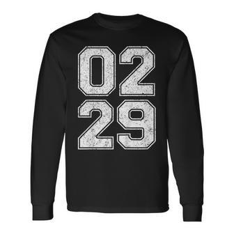Leap Year 2020 Birthday February 29 Long Sleeve T-Shirt | Mazezy
