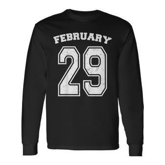 Leap Year 2020 Birthday February 29 V3 Long Sleeve T-Shirt | Mazezy