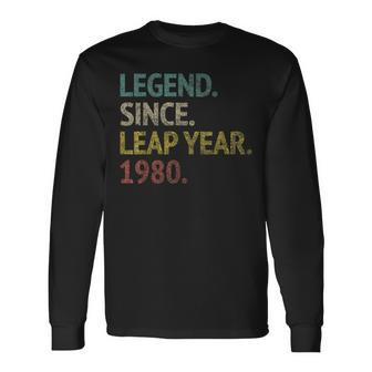 Leap Year Birthday Legend Since Leap Year 1980 Long Sleeve T-Shirt - Seseable