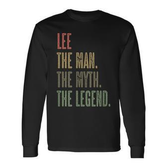 Lee The Man The Myth The Legend Boys Name Long Sleeve T-Shirt - Seseable