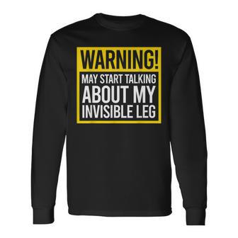 Leg Ampu Wheelchair Men Women Long Sleeve T-shirt Graphic Print Unisex - Seseable