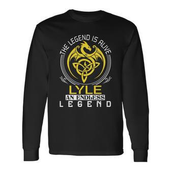 The Legend Is Alive Lyle Name Long Sleeve T-Shirt - Seseable