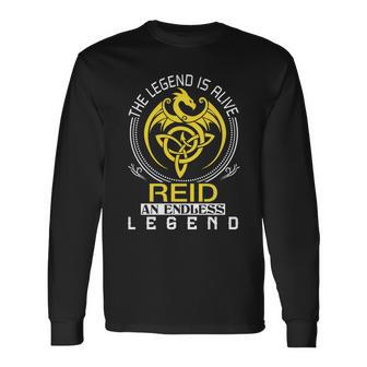 The Legend Is Alive Reid Name Long Sleeve T-Shirt - Seseable