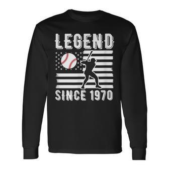 Legend Baseballspieler Seit 1970 Pitcher Strikeout Baseball Langarmshirts - Seseable