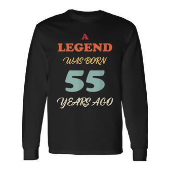 A Legend Was Born Jahrestag Vintage Farben Langarmshirts - Seseable