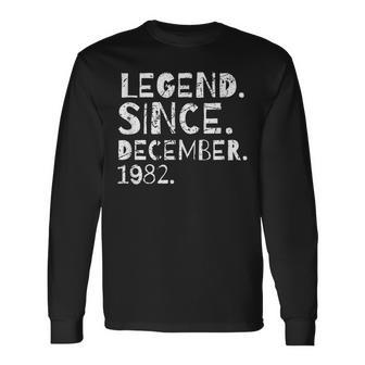 Legend Since December 1982 Geburtstagsfeier Frau Ehemann Langarmshirts - Seseable