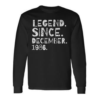 Legend Since December 1986 Geburtstagsfeier Frau Ehemann Langarmshirts - Seseable