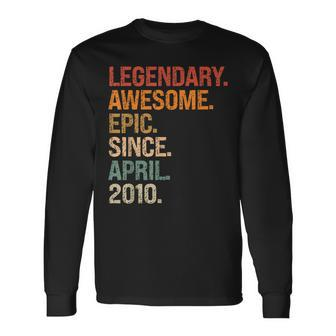 Legendary Awesome Epic Since April 2010 13Th Birthday Long Sleeve T-Shirt - Seseable