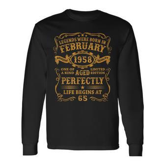 Legenden 1958 Geboren, 65. Geburtstag Mann Langarmshirts - Seseable