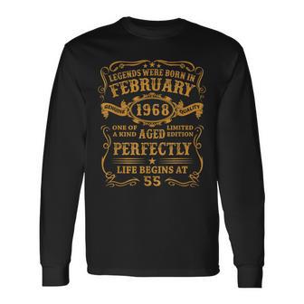 Legenden Februar 1968 Langarmshirts, 55. Geburtstag Mann V8 Design - Seseable