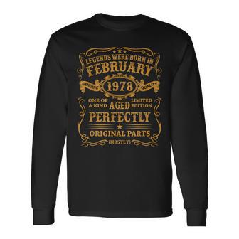 Legenden Februar 1978 | 45. Geburtstag Mann Vintage Langarmshirts - Seseable