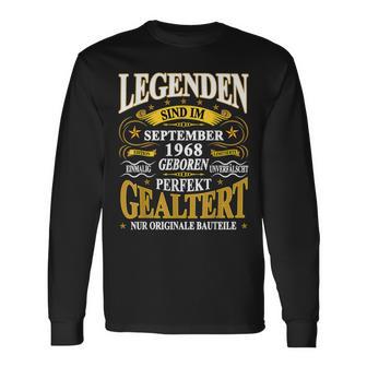 Legenden September 1968 Geboren, 55. Geburtstag Lustiges Langarmshirts - Seseable