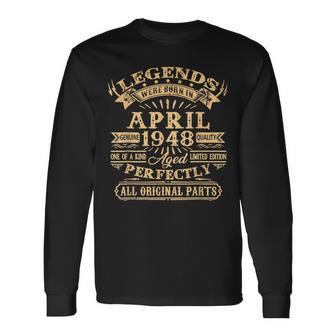 Legenden Wurden Im April 1948 Geschenk 75 Geburtstag Mann V2 Langarmshirts - Seseable