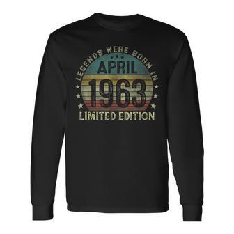 Legenden Wurden Im April 1963 Geschenk 60 Geburtstag Mann V10 Langarmshirts - Seseable