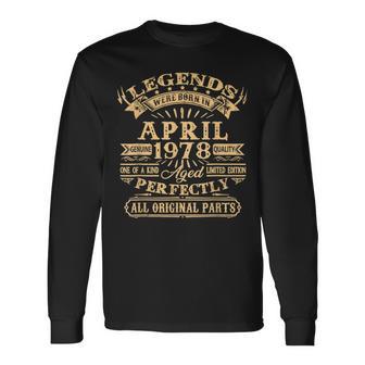 Legenden Wurden Im April 1978 Geschenk 45 Geburtstag Mann V3 Langarmshirts - Seseable