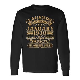 Legenden Wurden Im Januar 1938 Geschenk 85 Geburtstag Mann V3 Langarmshirts - Seseable