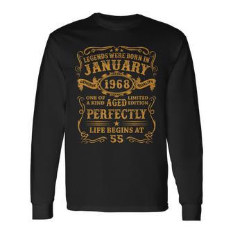 Legenden Wurden Im Januar 1968 Geschenk 55 Geburtstag Mann V9 Langarmshirts - Seseable