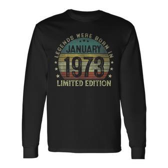 Legenden Wurden Im Januar 1973 Geschenk 50 Geburtstag Mann V6 Langarmshirts - Seseable