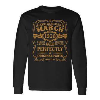 Legenden Wurden Im März 1938 Geschenk 85 Geburtstag Mann V2 Langarmshirts - Seseable