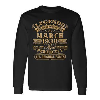 Legenden Wurden Im März 1938 Geschenk 85 Geburtstag Mann V7 Langarmshirts - Seseable