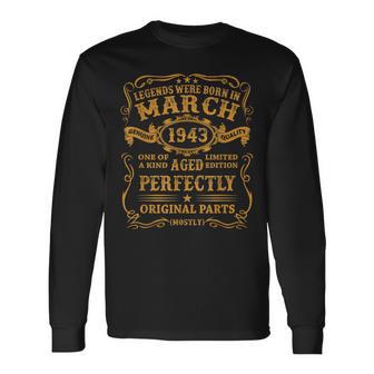 Legenden Wurden Im März 1943 Geschenk 80 Geburtstag Mann V2 Langarmshirts - Seseable