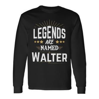 Legends Named Walter Langarmshirts, Personalisiert mit Sternenmuster - Seseable