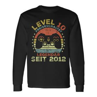 Level 10 Freigeschaltet Legendär Seit 2012 10 Geburtstag Langarmshirts - Seseable