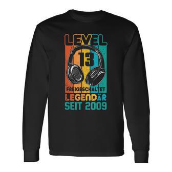 Level 13 Jahre Geburtstags Junge Gamer 2009 Geburtstag Langarmshirts - Seseable