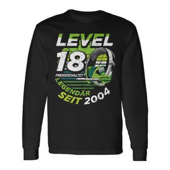 Level 18 Jahre Geburtstags Junge Gamer 2004 Geburtstag V2 Langarmshirts - Seseable