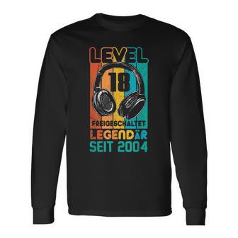 Level 18 Jahre Geburtstags Junge Gamer 2004 Geburtstag V3 Langarmshirts - Seseable