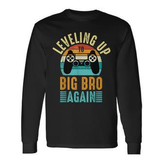 Leveling Up To Big Bro Again Vintage Big Brother Again Long Sleeve T-Shirt - Thegiftio UK