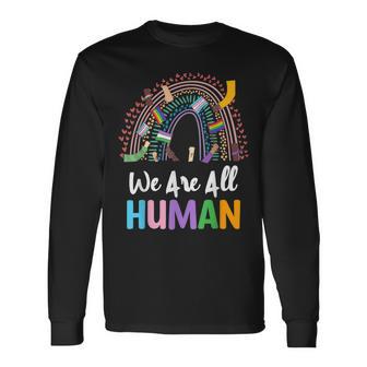 Lgbtq Wir Sind Alle Menschen Langarmshirts - Seseable