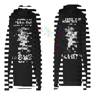 Library Aide Squad Dabbing Unicorn Library Aide T Long Sleeve T-Shirt | Mazezy