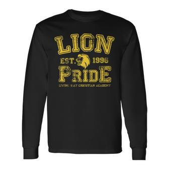 Lion Pride Living Way Christian Academy Established 1996 Long Sleeve T-Shirt - Seseable