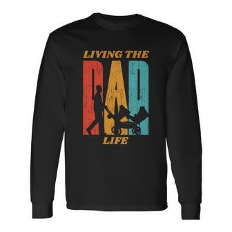 Living The Dad Life Retro Long Sleeve T-Shirt - Monsterry