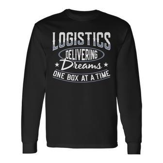 Logistics Manager Delivering Logistician Logistics Officer Long Sleeve T-Shirt | Mazezy