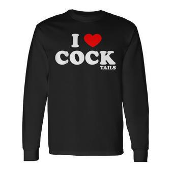 I Love Cocktails I Heart Cocktails Drinking Pun Long Sleeve T-Shirt | Mazezy