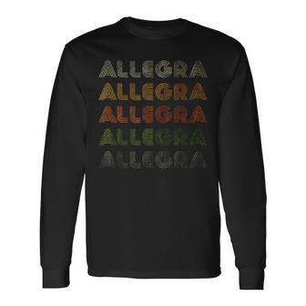 Love Heart Allegra GrungeVintage-Stil Schwarz Allegra Langarmshirts - Seseable