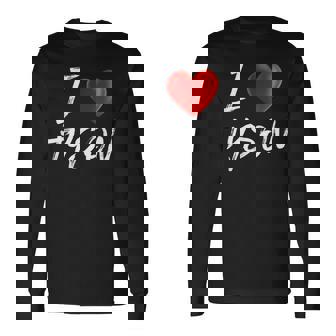 I Love Heart Tyson Name Long Sleeve T-Shirt - Seseable