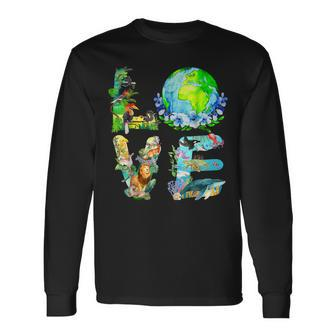Love World Earth Day 2023 Planet Environmental Animal Long Sleeve T-Shirt T-Shirt | Mazezy