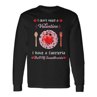 Lunch Lady Valentines Day For Lunch Lady Cafeteria Long Sleeve T-Shirt - Seseable