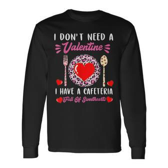 Lunch Lady Valentines Day For Lunch Lady Cafeteria V2 Long Sleeve T-Shirt - Thegiftio UK