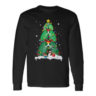 Lung Christmas Tree Respiratory Therapy 2022 Xmas Therapist Men Women Long Sleeve T-shirt Graphic Print Unisex - Seseable